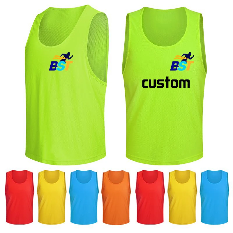 Hot sale cheap quick-drying breathable soccer vest training mesh bibs training vest sport soccer jersey