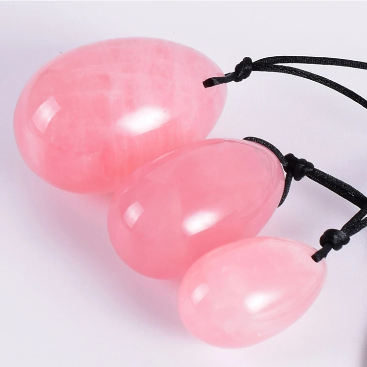 High Quality Natural Rose Quartz Crystal Yoni Egg for Women Health Care