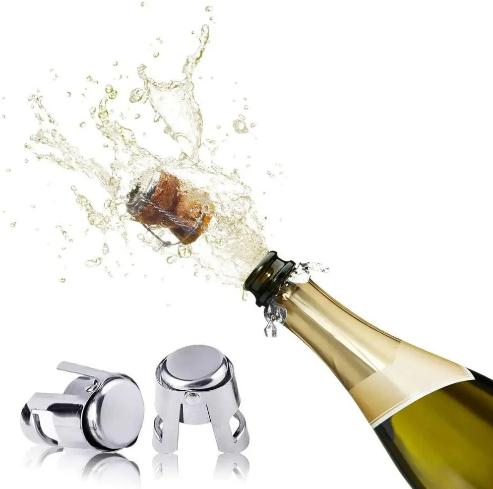 Champagne Bottle Cork Stopper Logo Metal Stainless Steel
