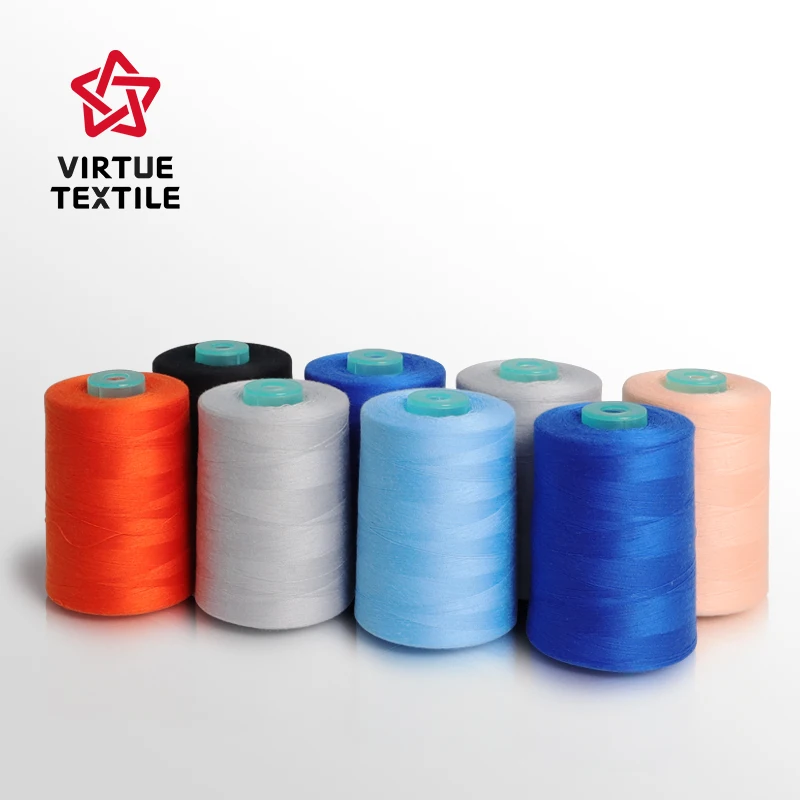 Фабричная продажа, швейная нить из 100% полиэстера 20/2 3000 м для швейных принадлежностей, швейных ниток