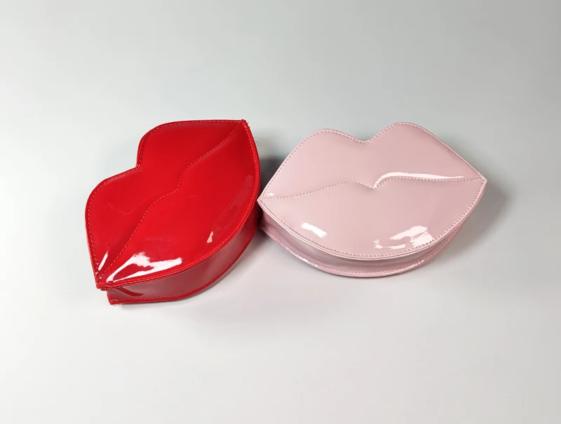 Fashion trending lip shaped cosmetic bag