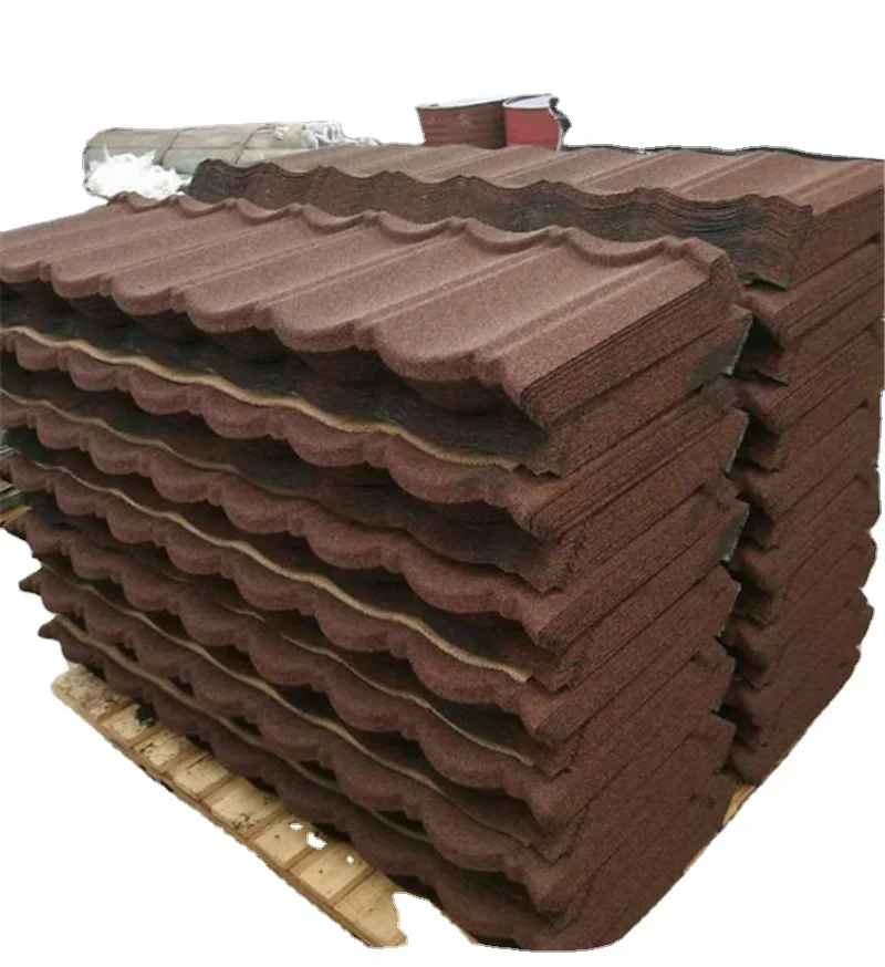 High Quality Toiture Tuiles 50 Years Warranty Color Stone Coated Metal Roof Tiles Factory Whosale Price Roofing Materials