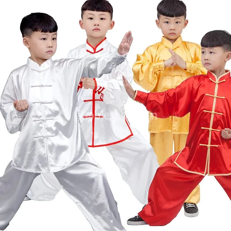 Kids Student Kung Fu Uniforms Training Martial Arts Wear for Boys Girls