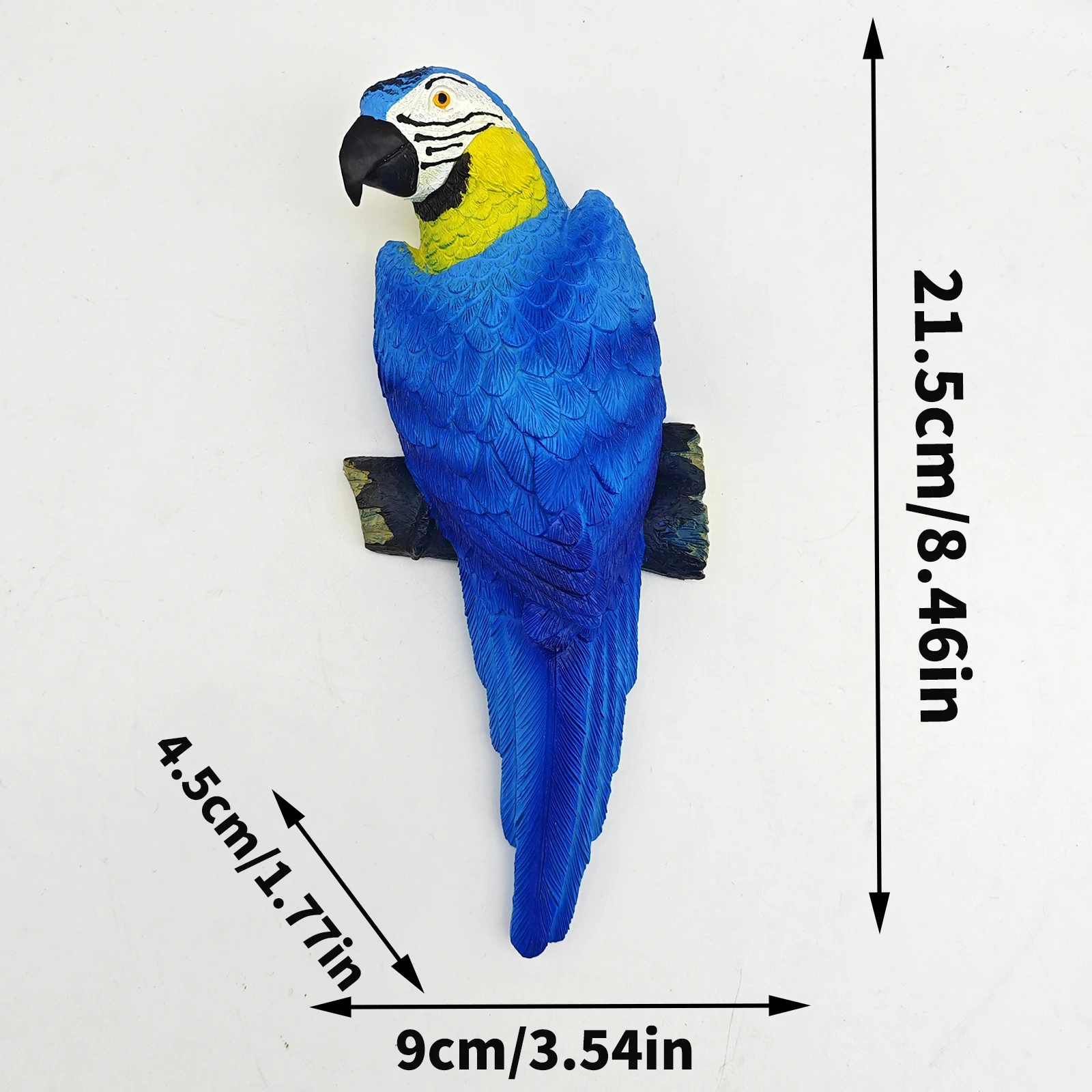 Fengzhi Factory Artificial Style Parrot Resin Statue for Garden Balcony Porch or Wine Cabinet Decorations