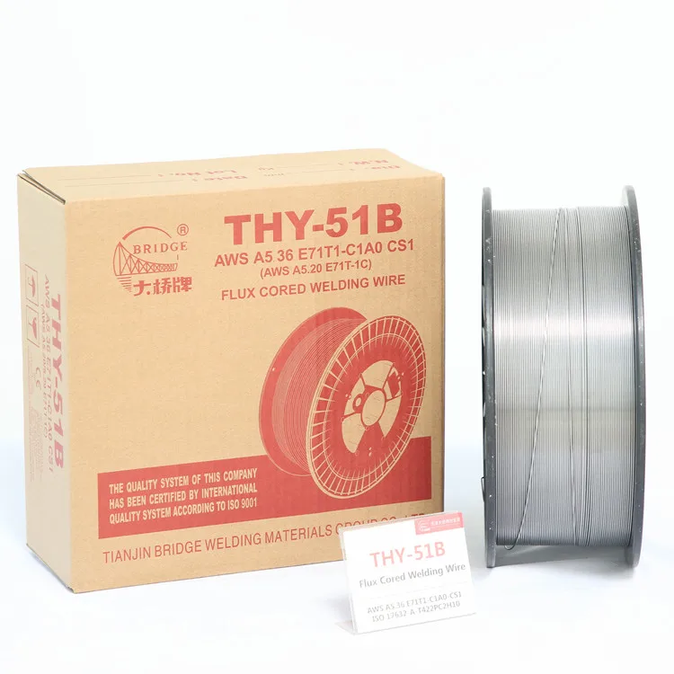 Bridge brand carbon steel mig flux cored welding wire e71t-1c