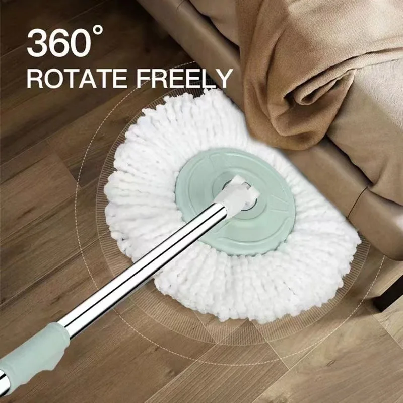 Floor Cleaning Microfiber Spinning Mop Bucket 360 Rotating Spinning Mop Bucket
