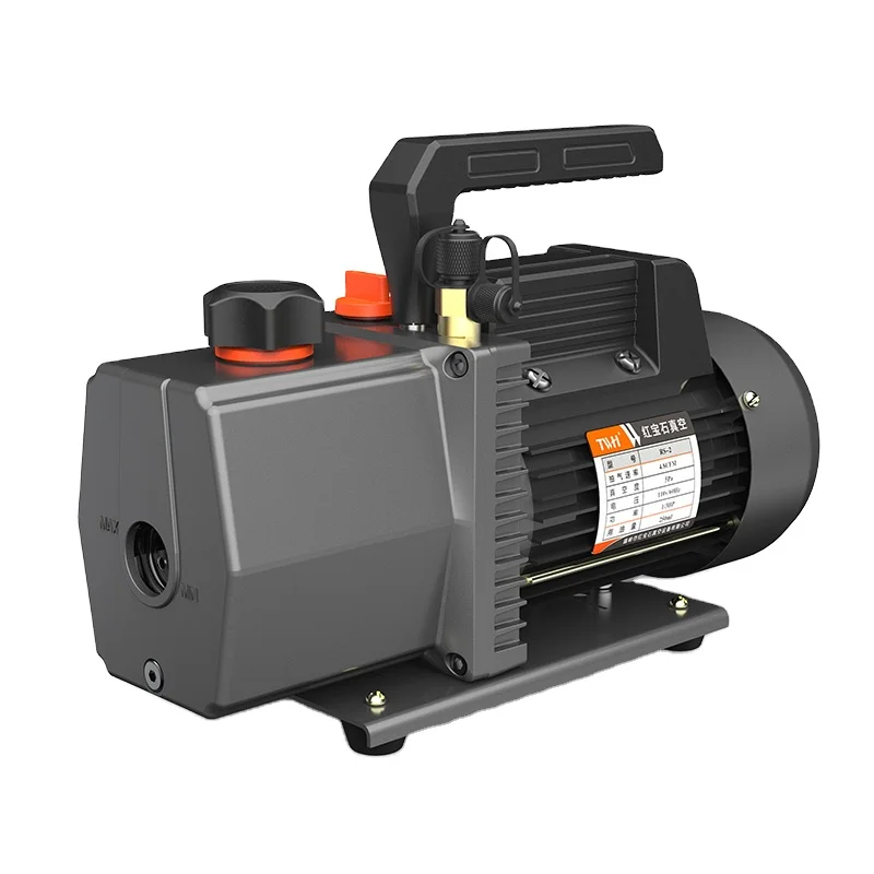 Двухступенчатая вращающаяся лопастная лопасть 1 5cfm 220 В масляный вакуумный насос HVAC для транспортных средств надежная конструкция