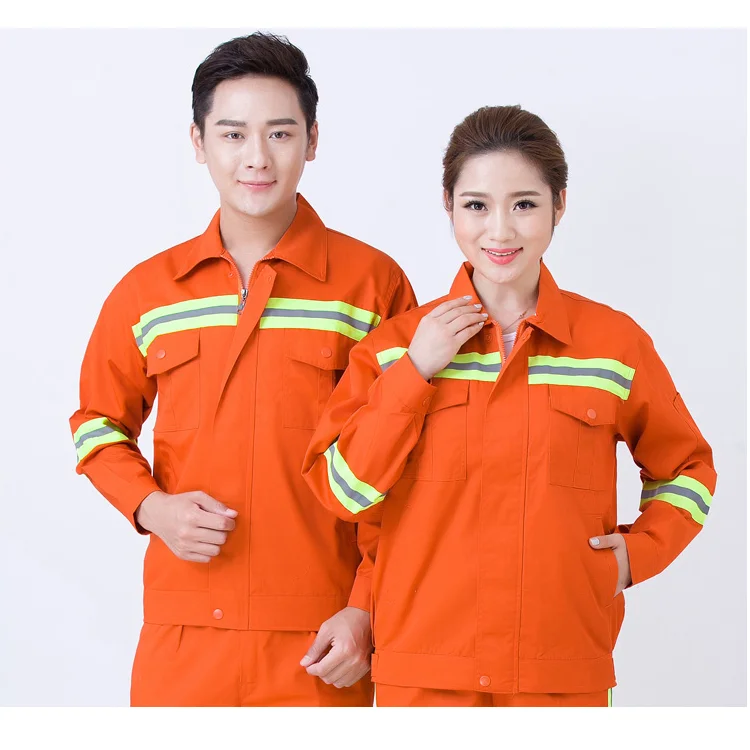 Wholesale Industrial Two Pieces Reflective Conti Suit safety Overall Workwear Coverall for Factory Workers
