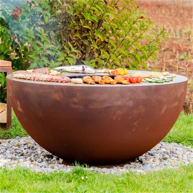 barbeque dining table grill barbeque grill outdoor set high quality wood burning barbeque grill