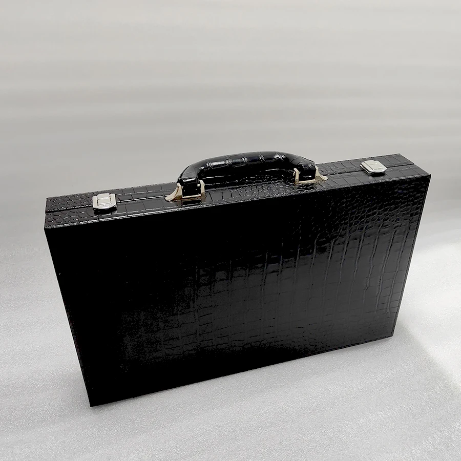 Premium Leather handmade Retro Vintage Suitcase Classical Luggage Box , Steamer Trunk