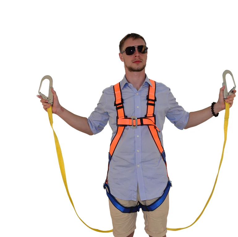 Fall protection equipment Customized Adjusting Full Body Climbing Harness Safety Belt