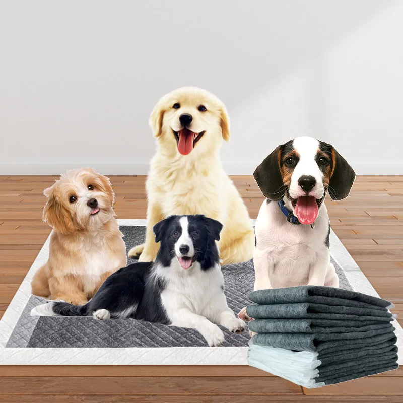 1600ml absorbent bamboo charcoal pet hygiene mat dog training nursing puppy pee pads carbon disposable floor diaper for dogs