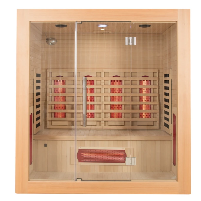 4 persons full spectrum halogen heating near infrared sauna room  cheap price spa and salon