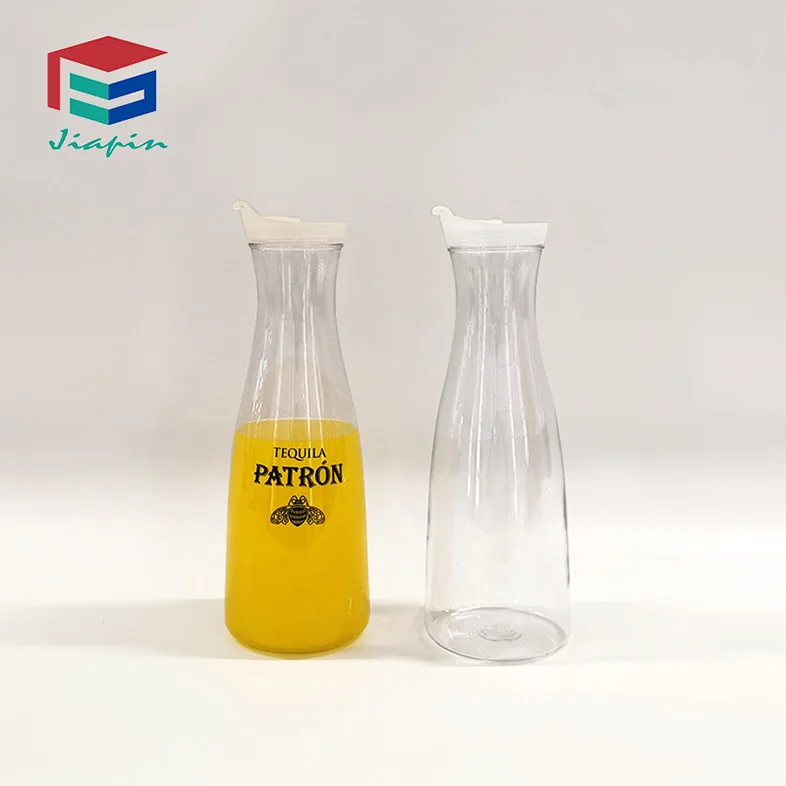 
Unbreakable Plastic Polycarbonate juice pitcher jar with lid decanter 