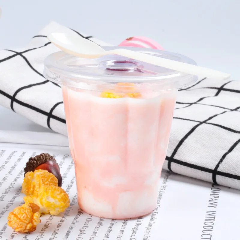 230ml sundae cup disposable PP plastic tasting yoghurt milkshake ice cream dessert jelly pudding cup