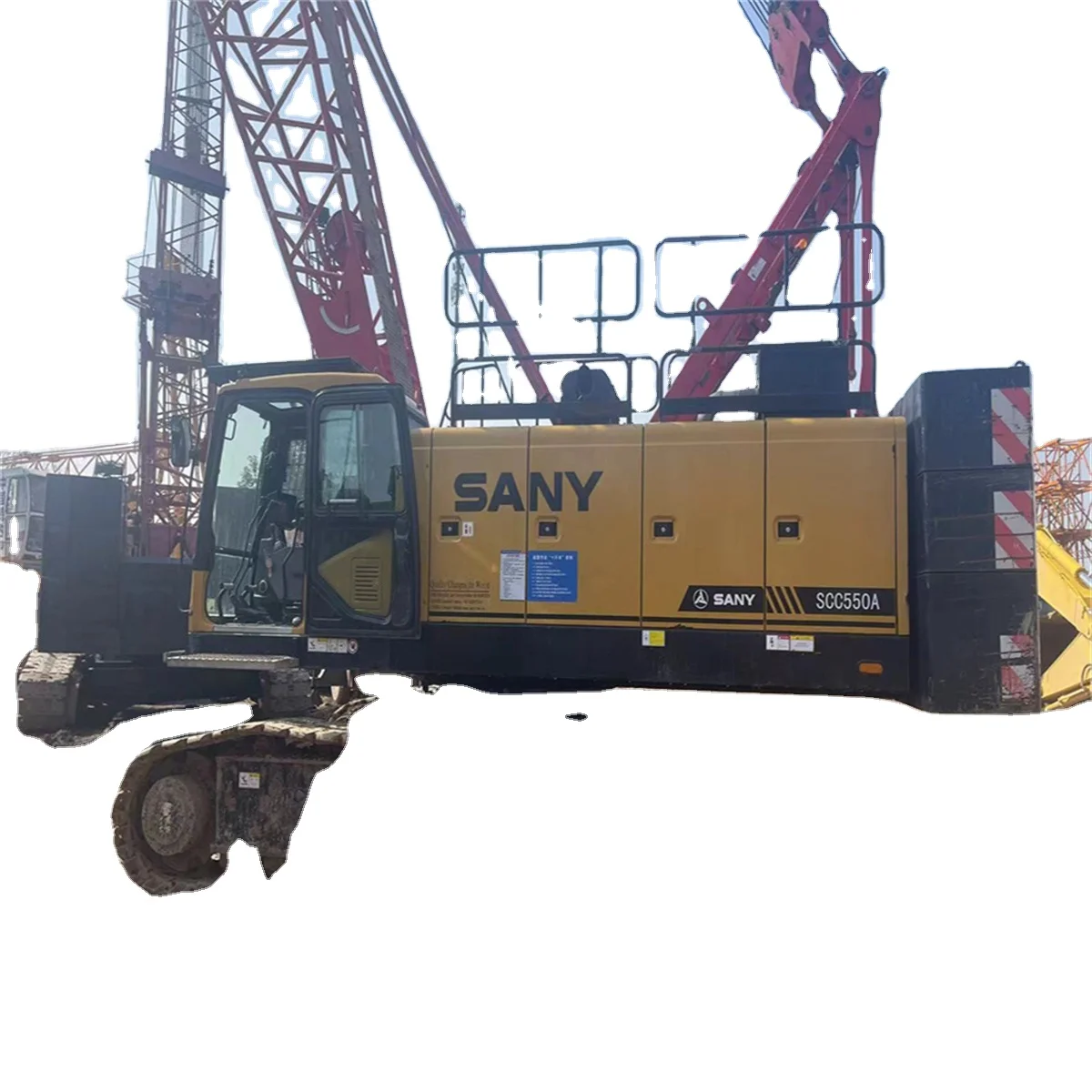 Подержанный гусеничный кран Sany 55T новая машина sany SCC550E красивая хорошее рабочее состояние