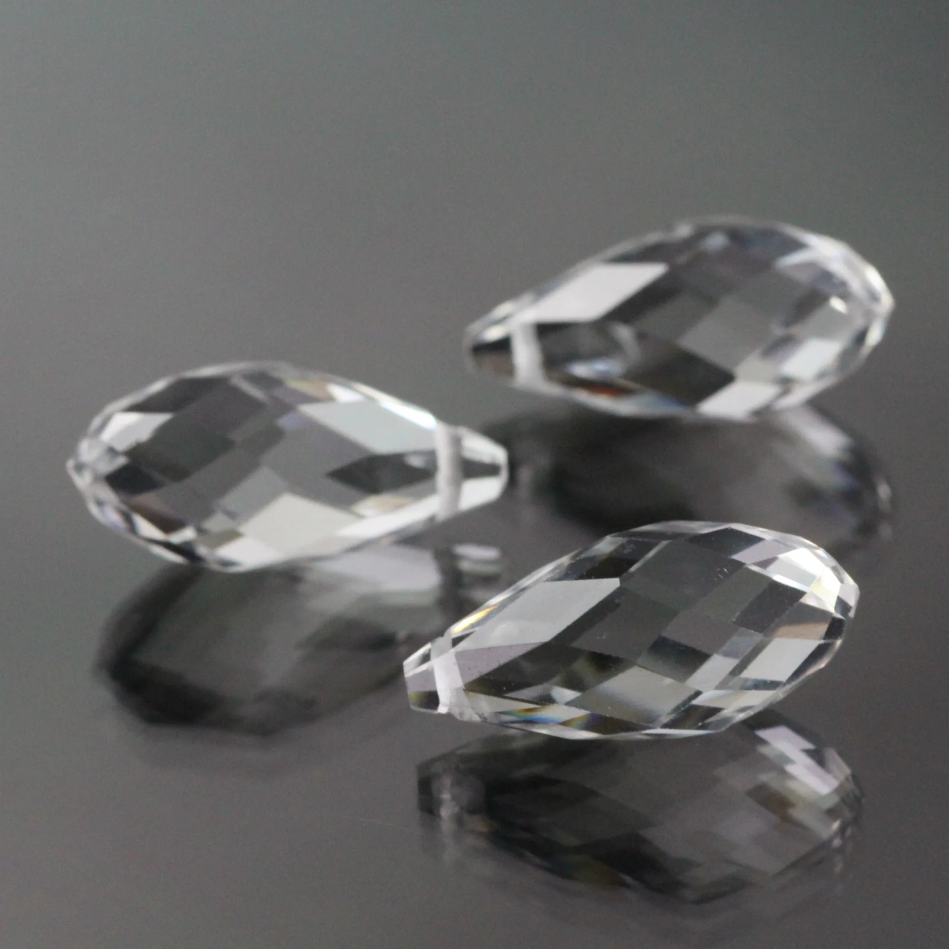 crystal chandelier parts Clear Glass Crystal Long almond chandelier accessories MH-12915