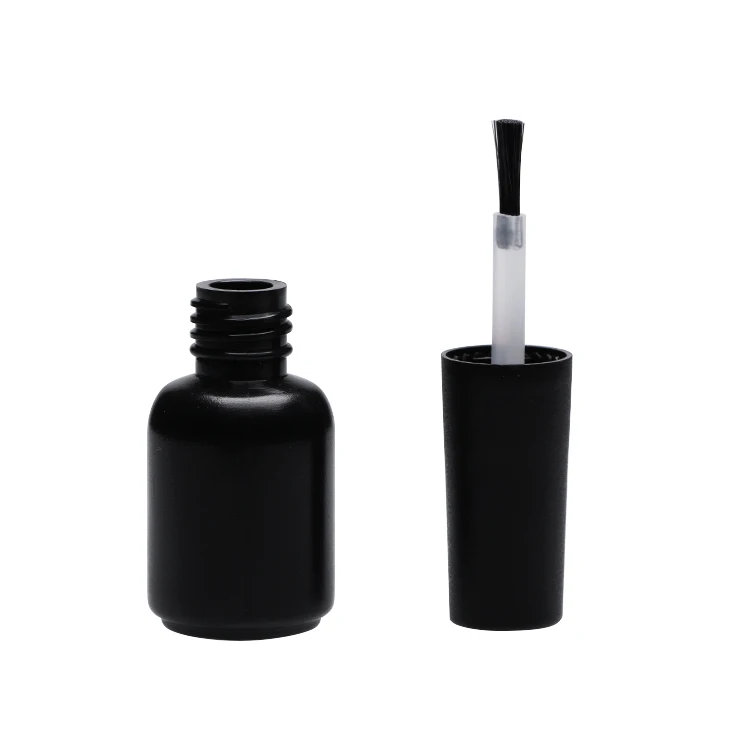 Professional private label gel glue container 7ml HDPE nail polish bottle with brush