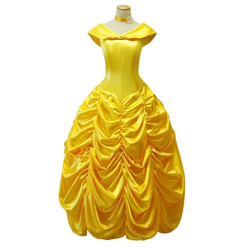 
Belle Princess animal Adult Costume Cosplay Halloween Beauty And The Beast Cosplay Dress 