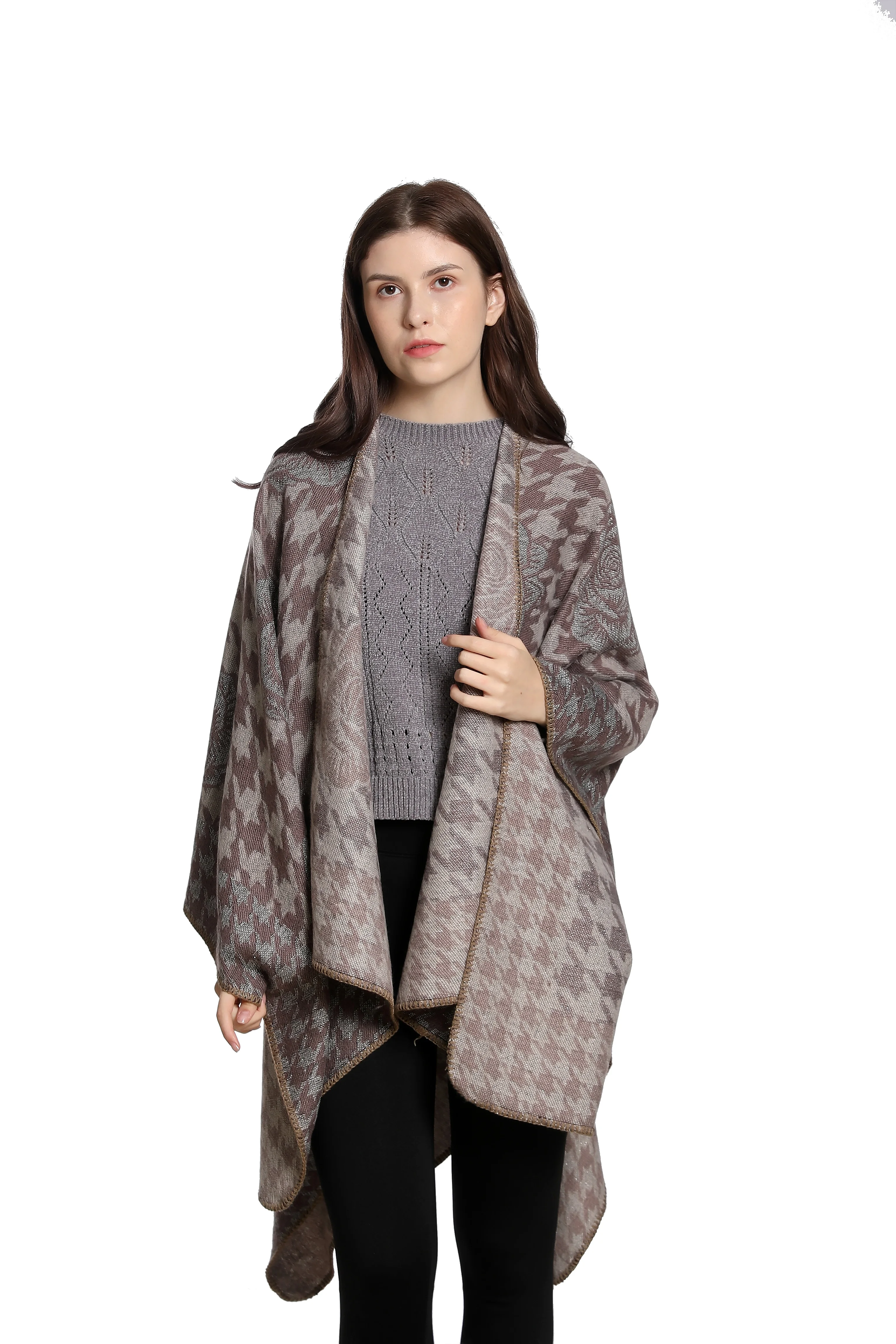 National Style Shawls Personalized Poncho Rose Pattern Make Your Own Shawl Unique Gifts Free Sample