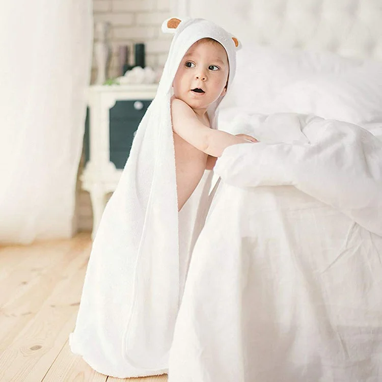 
Organic Bamboo Baby Animal Hooded Towel 