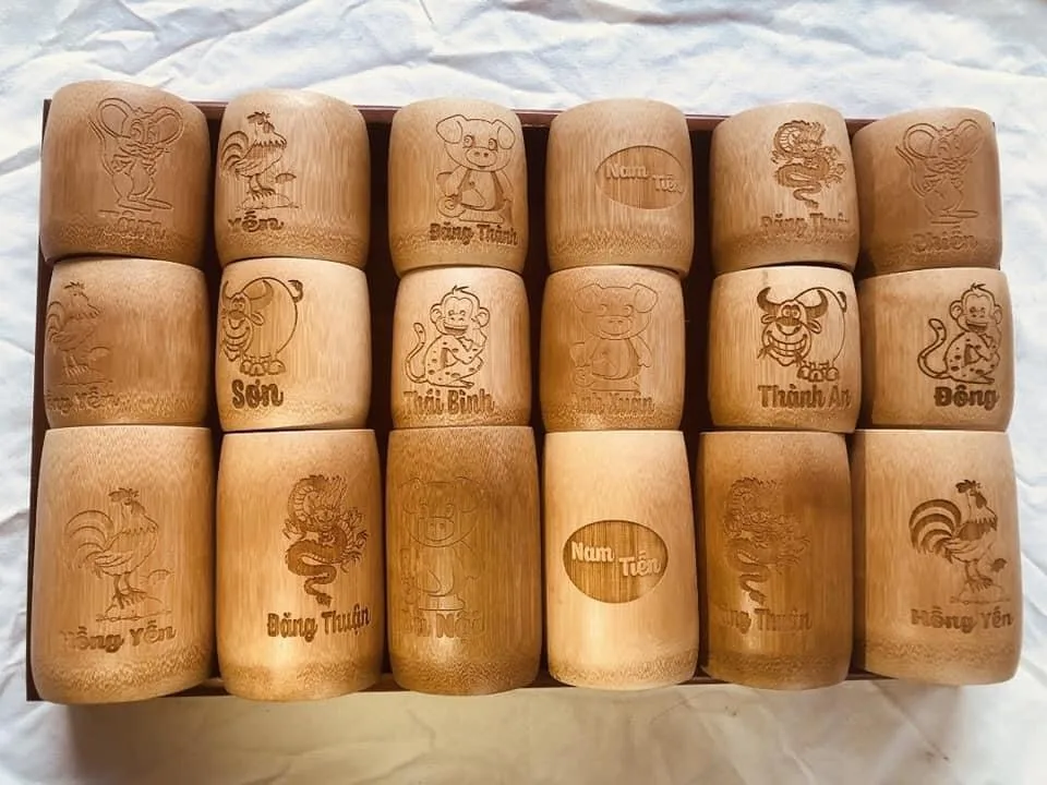 Natural Drinking Bamboo coffee cups and tea cups Eco-friendly From Vietnam