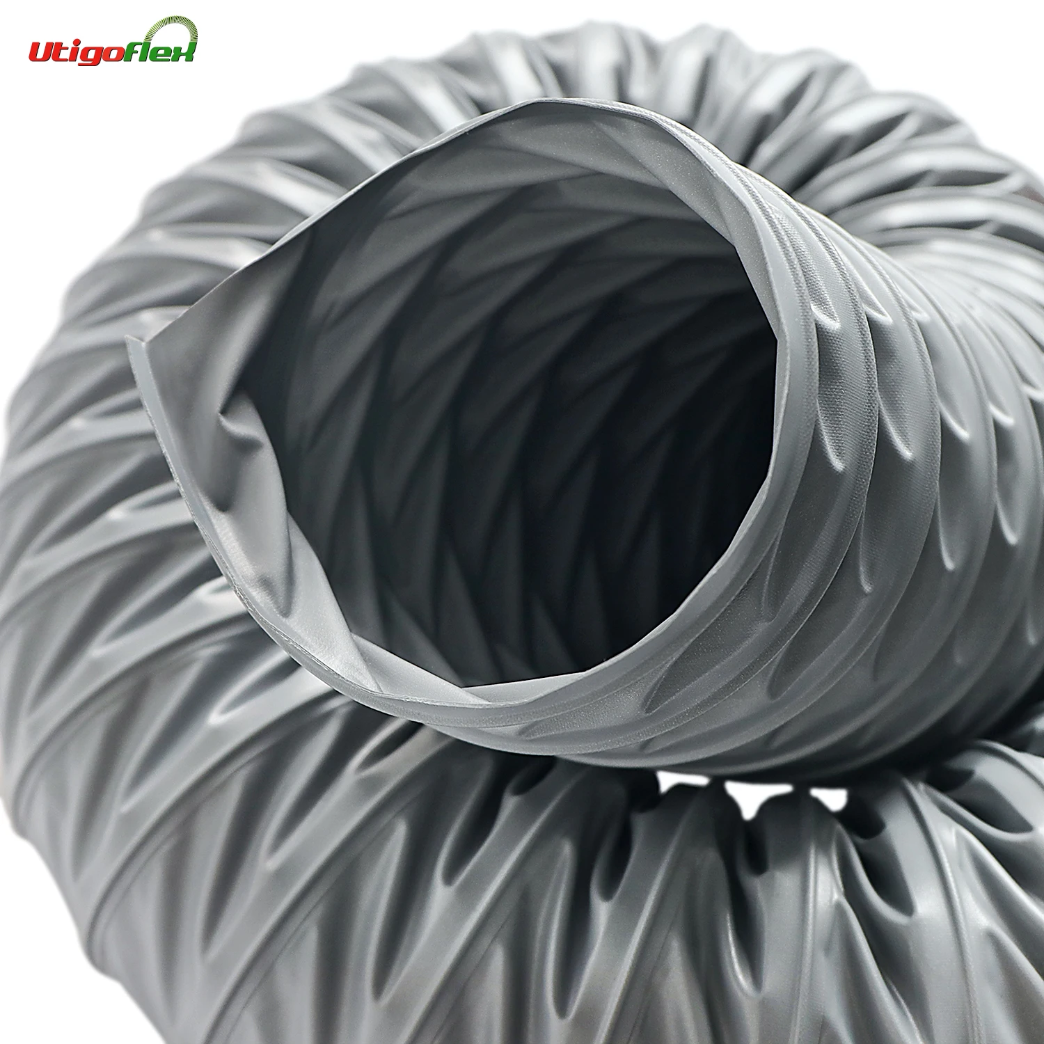Flexible PVC Coated Polyester Fabric Heat Retardant Air Duct Pipe Hose