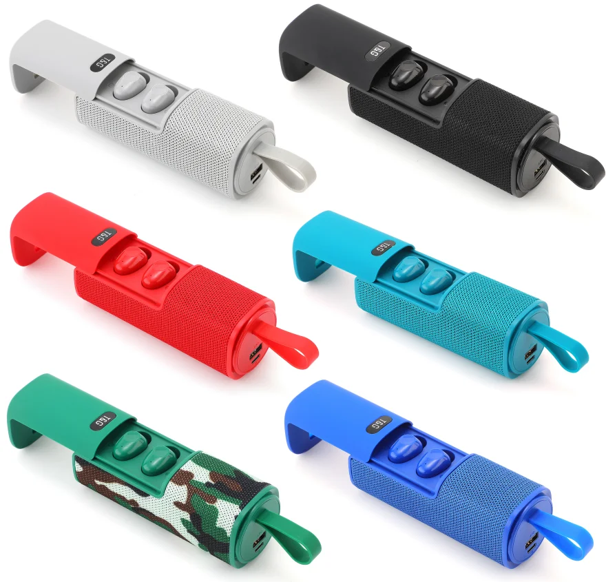 2022 Newest Portable 2 in 1 TG807 wireless earbuds Speaker with 1000mah powerbank for all smart phone