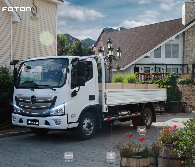 Китай Foton Aumark S модели 7-8 тонн грузоподъемность плоская кровать Низкий забор коробка 4x2 грузовик цены для продажи