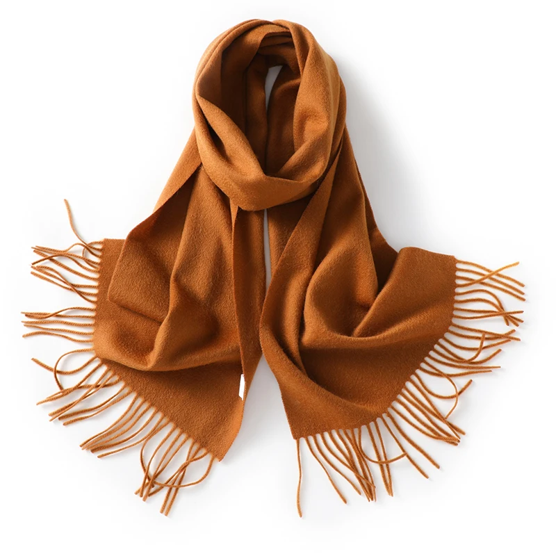 MENCA 200cm*35cm Wholesale 100% Cashmere Knit Scarves For Women Winter Keep Warm Long Pure Pashmina Scarf