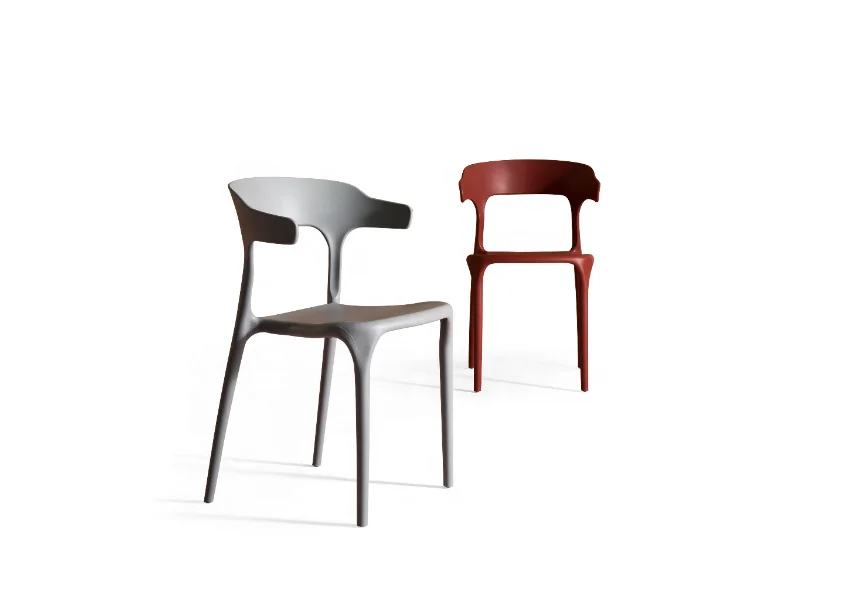 Fixed backrest low arm restaurant Dinning Living Room Dinning PP Plastic Chair