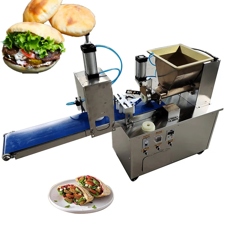 Commercial fully automatic dough cutting machine pizza base Chapati naan making and pizza chapati press forming