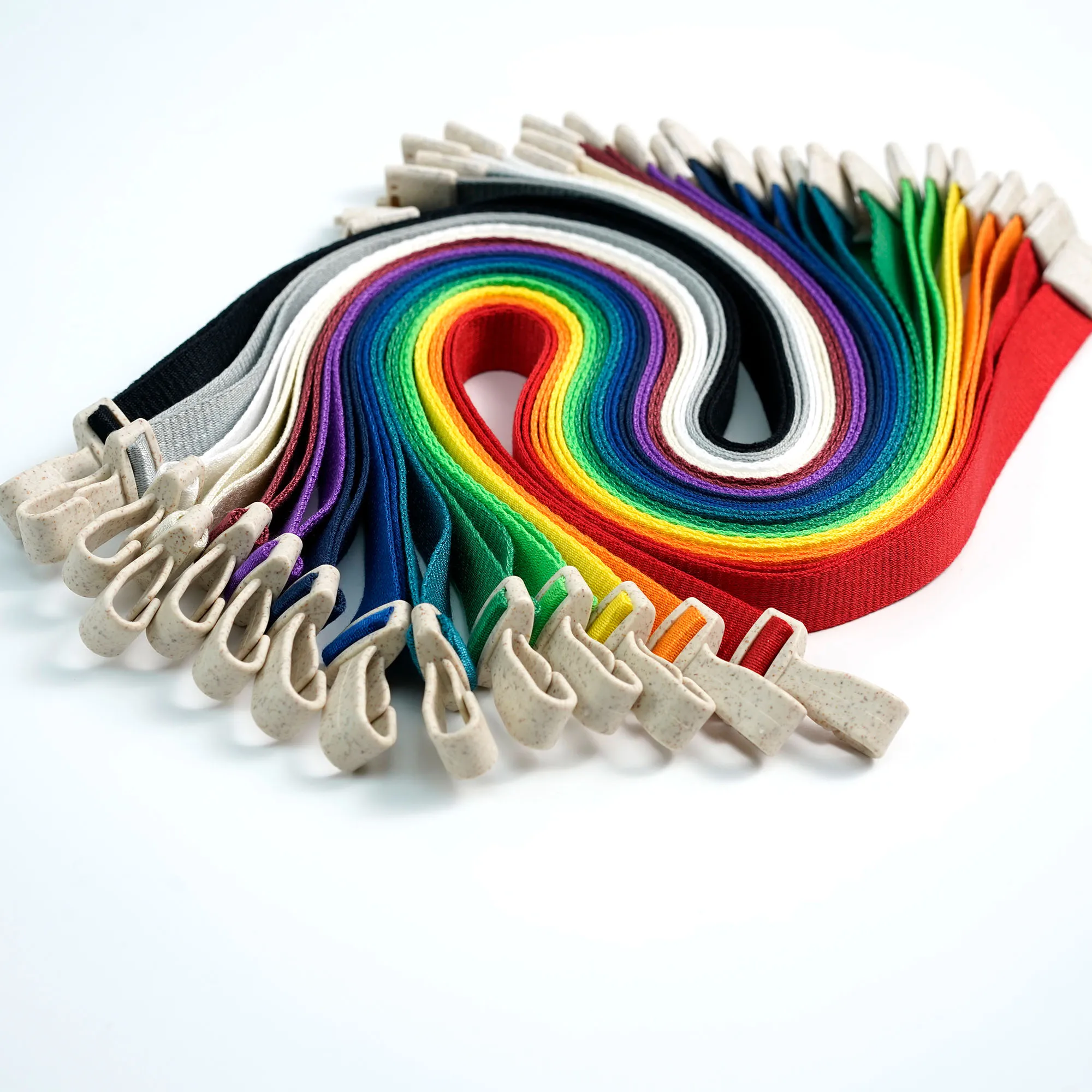 Модель эко-шнурка из бамбукового волокна с логотипом биоразлагаемый экологически чистый держатель для Бейджа