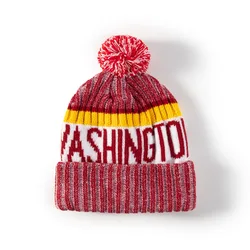 Ladies Real Raccoon Fur Pom Pom Hat Custom Wholesale Slouch Beanie Hat Women Winter Knitted Beanie Hat