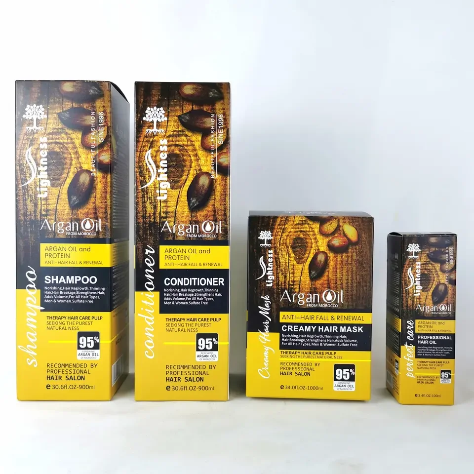 In Stock Hair Care Set  control anti dandruff organic argan oil hair shampoo and conditioner set