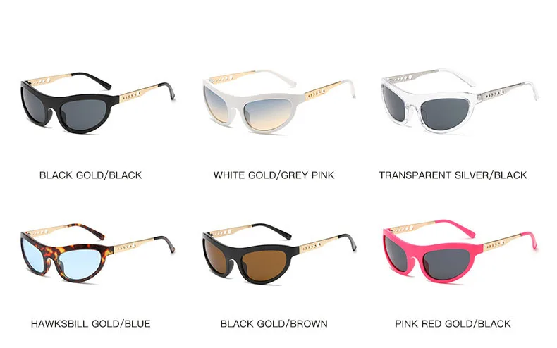 S23246 Uv400 Ladies Glasses Alien Hollow Retro Sunglasses Vintage Metal 2024 Wholesale Luxury Designer Wholesale Y2k Sunglasses