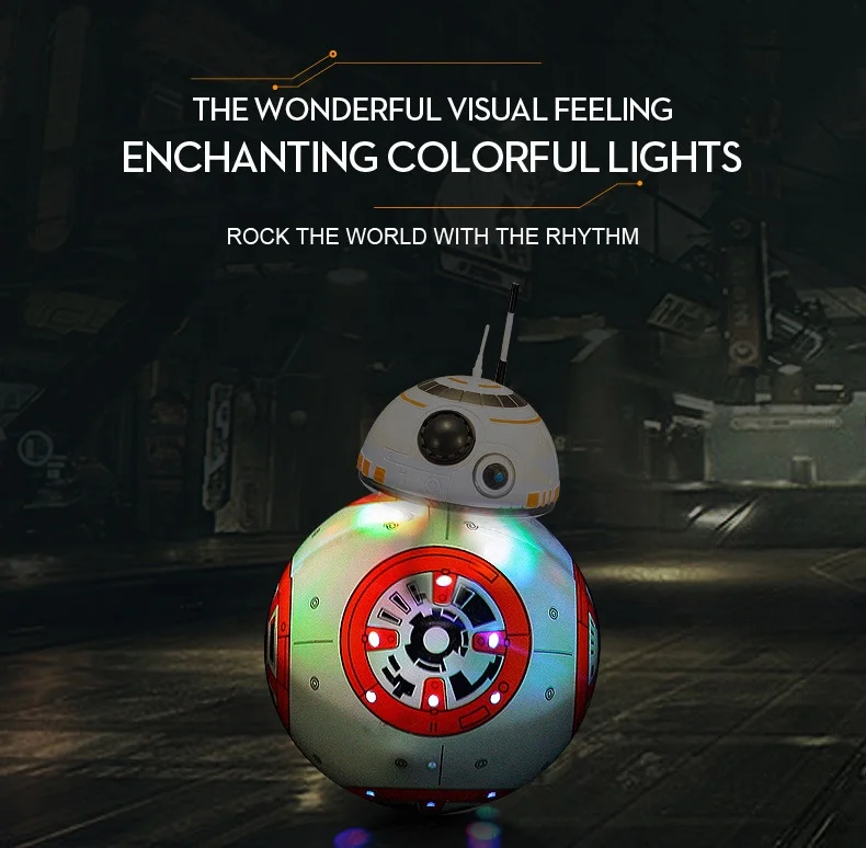 Лидер продаж, экшн-фигурка BB8 2,4 ГГц, Обучающий робот, Интеллектуальный робот RC Wars, игрушка-робот со звуком фильма