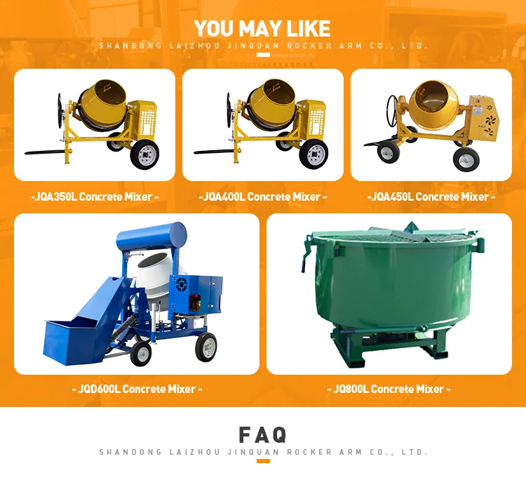 Low MOQ JQ 700L electrical concrete concrete cement mixer machine motor power engine for home use mesin mixing beton