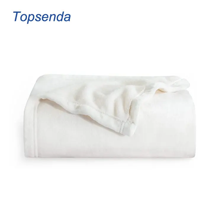 Флисовое одеяло 30x40 дюймов, Белое мягкое легкое Фланелевое детское одеяло без рисунка, детское одеяло для малышей
