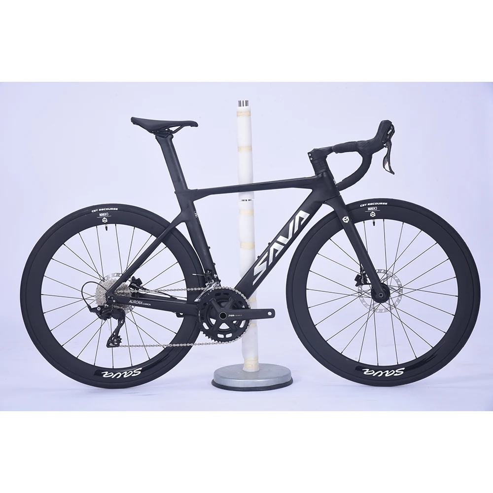 SAVA A7 Adults Sport Racing Roadbike Hydraulic Disc Brake T800 Carbon Fiber Road Bike Bicycle for Men Women