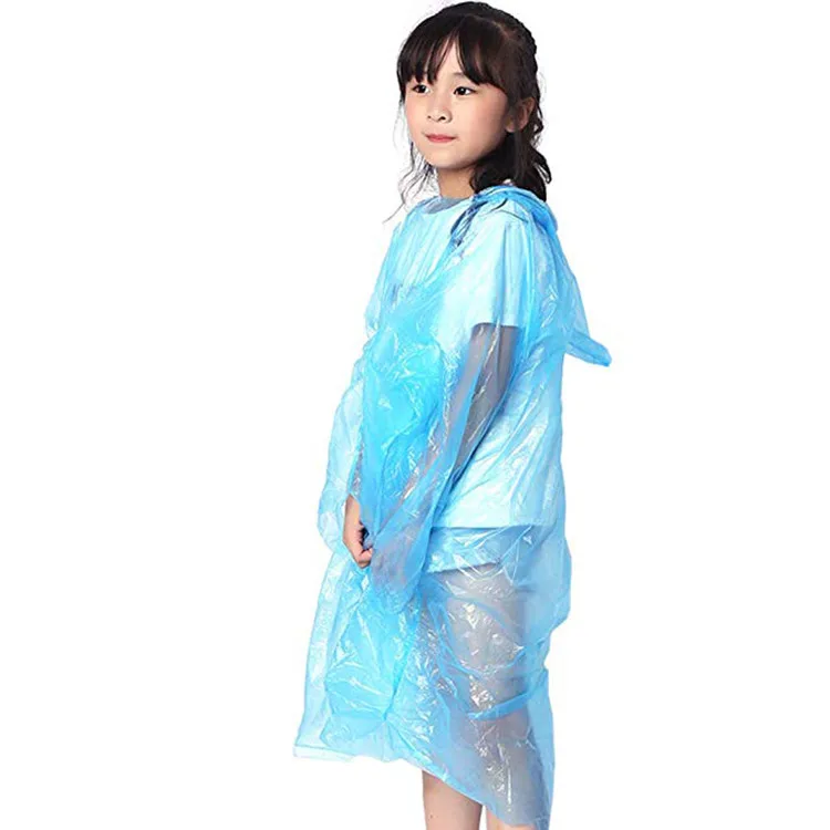 Водонепроницаемый дождевик Детский капюшон Защита окружающей среды Чистый Удобный одноразовый дождевик