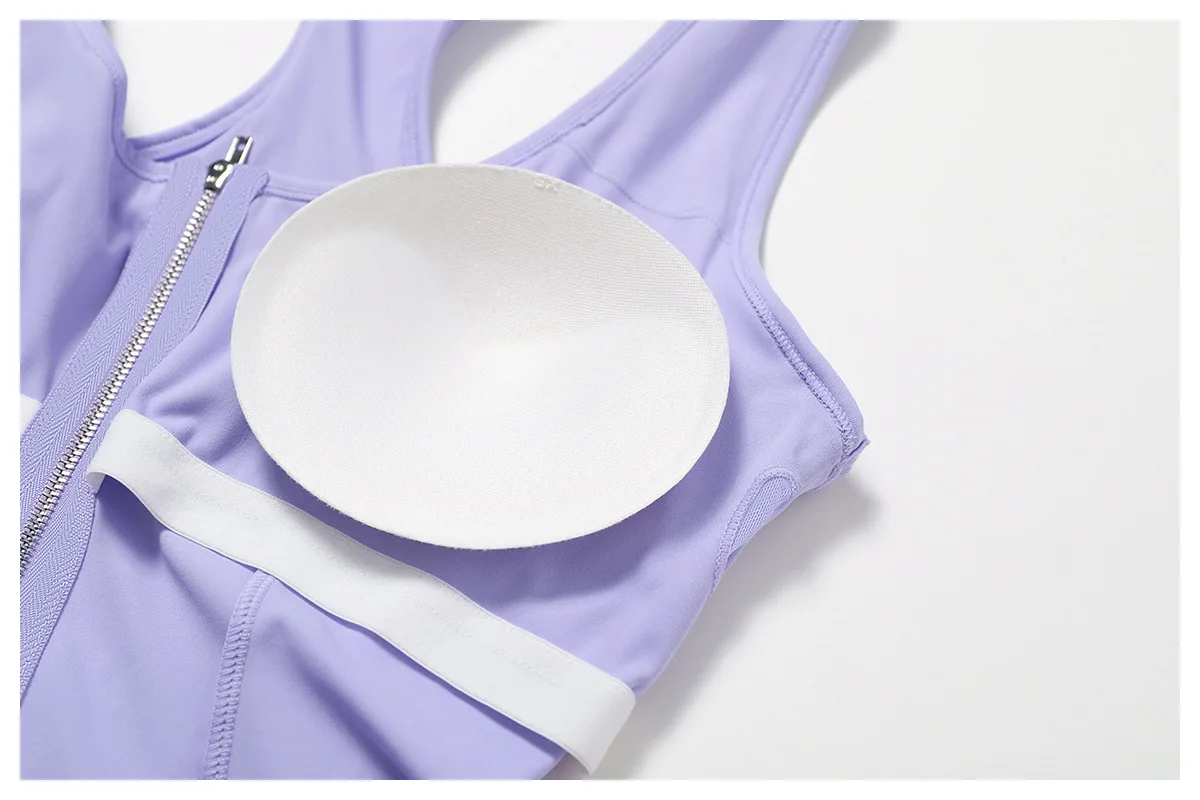 Summer Outdoor Four Way Strech Sleeveless Running Fitness Front Zipper Tennis Dress White Women with Shorts