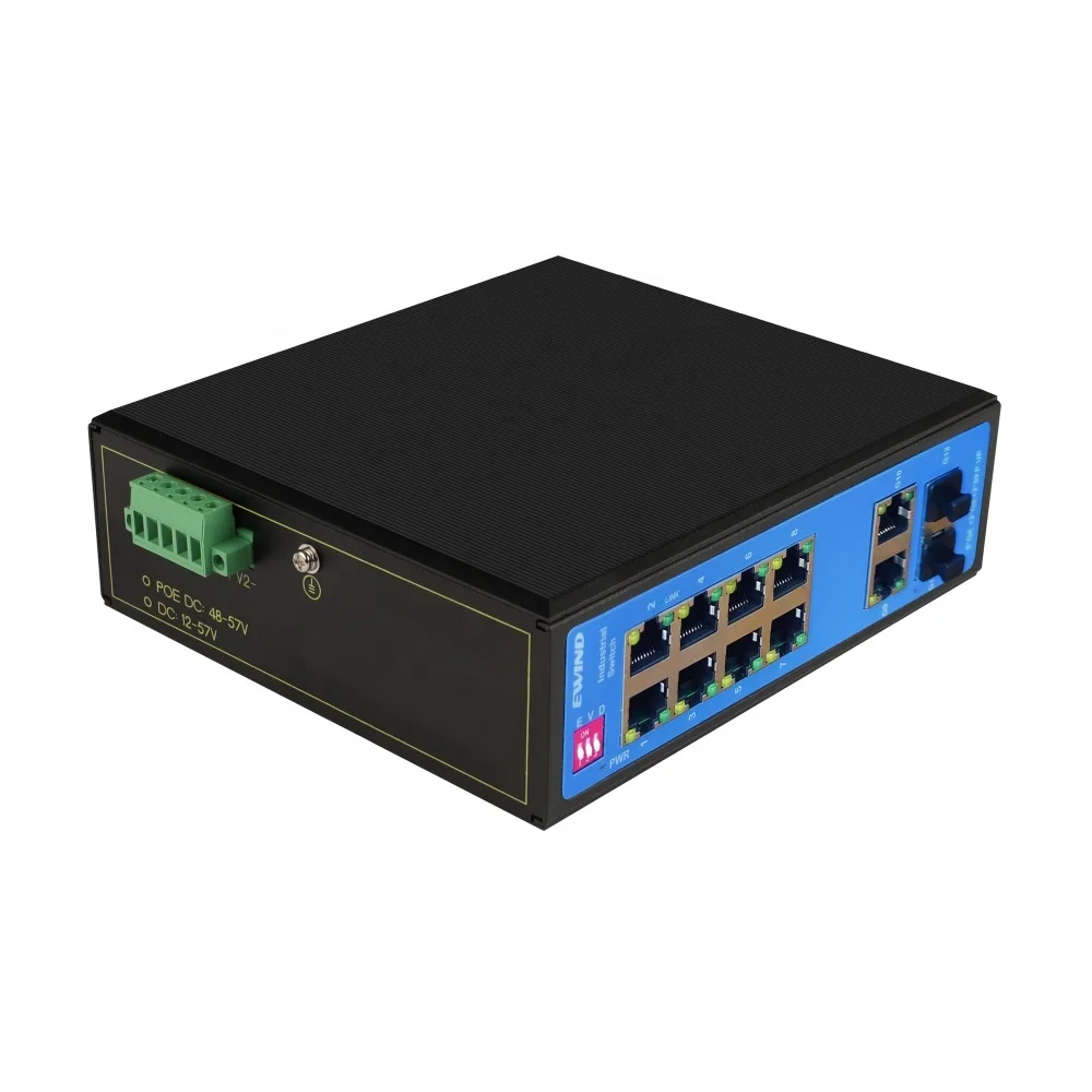 Wholesale Price 8*GE PoE +2*GE+2*GF For IP Camera Gigametric Industrial PoE Switch