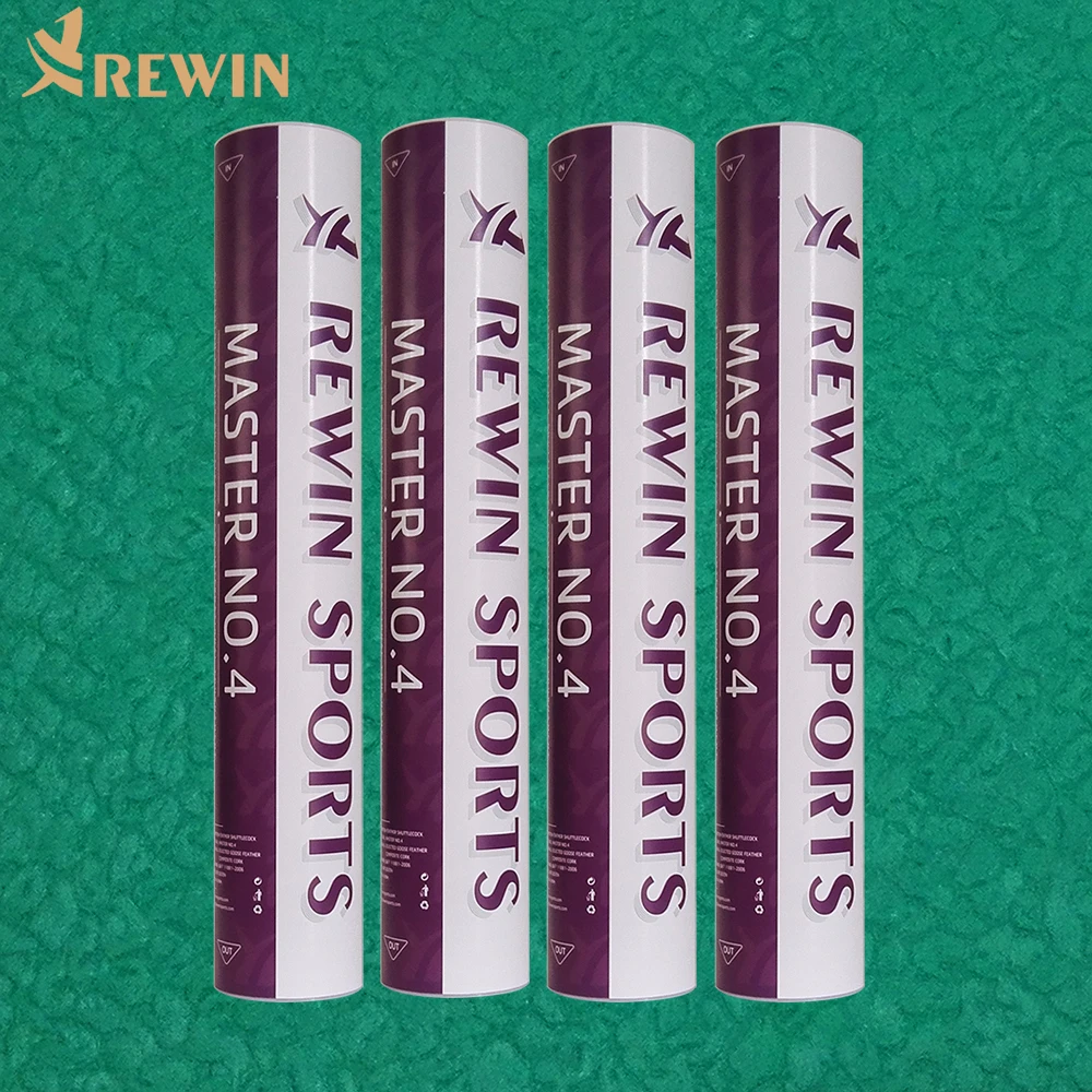 2022 International Tournament Grade Goose Feather Badminton Shuttlecock Master No.4 China factory hot sale Japan korea USA