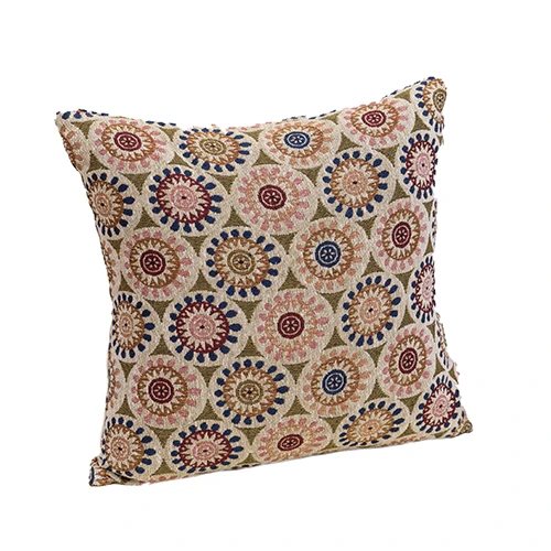 
New design bohemia mandala chenille jacquard cushion for home decor 