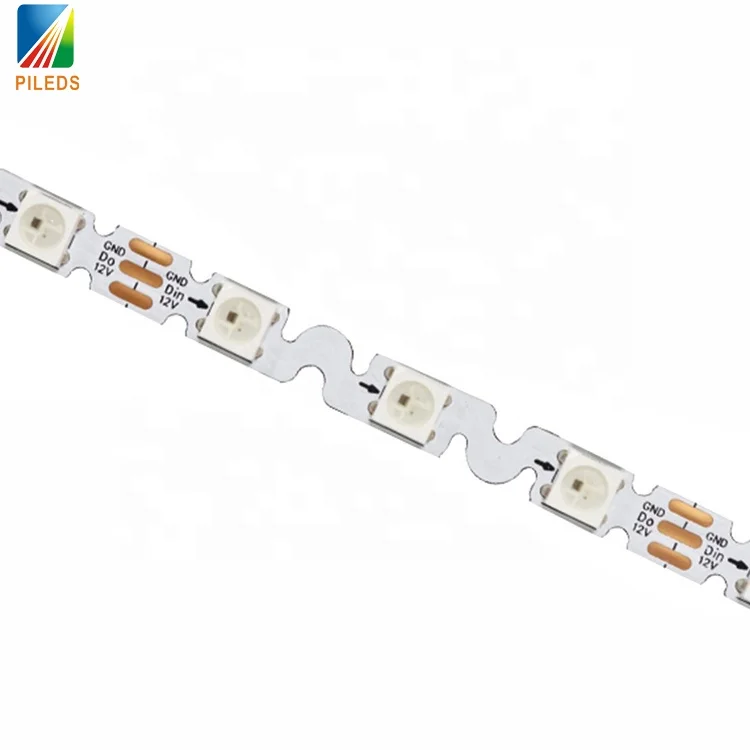 s shape led pixel strip addressable ws2815 ws2813 60leds/m 12V bendable 8mm width led light strip