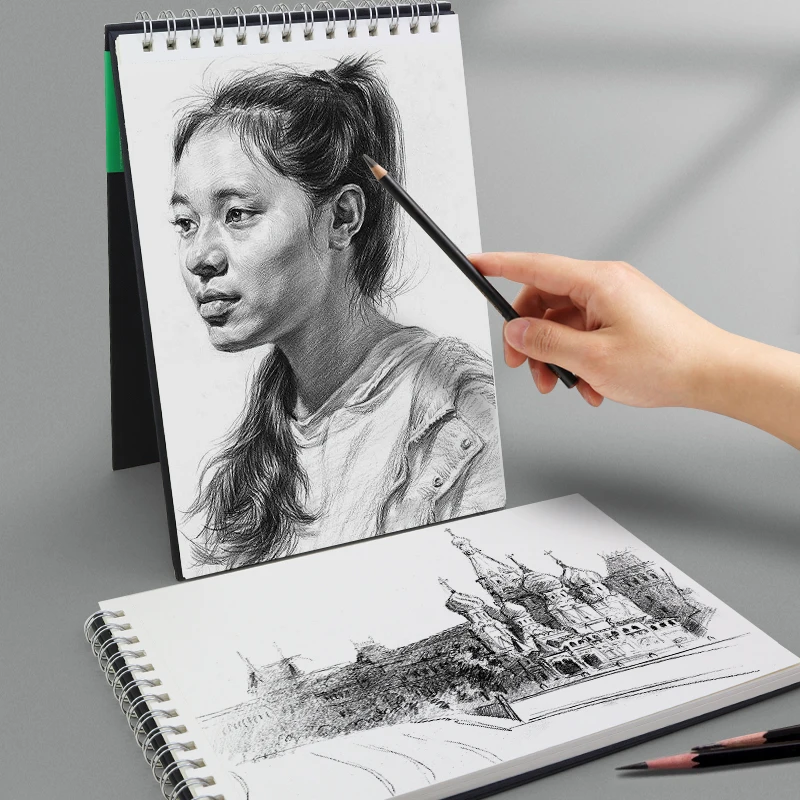 MIKAILAN 8K 16K  160g 30 sheets/book SketchBook Coarse Grain Coil Hand Sketching Book Notebook Draw Art Supplies