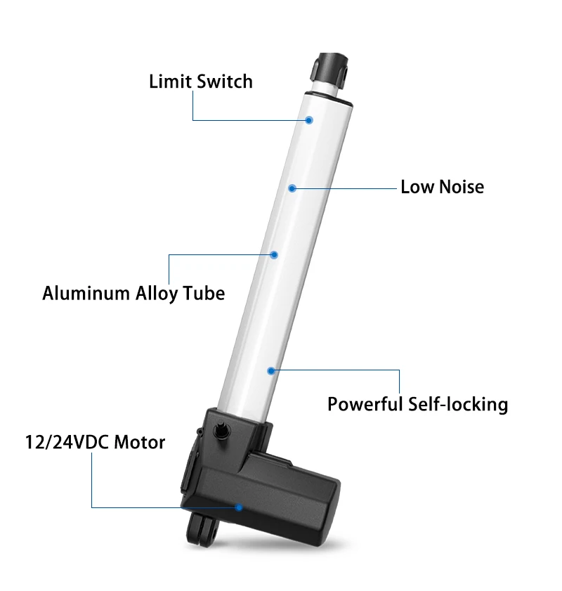 24V 6000N 200mm Stroke Recliner Chair Sofa Electric Linear Actuator