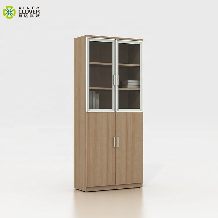 Cheap Price New Wood Design The Bookshelf Executive Storage Office Filing Cabinet with Glass door
