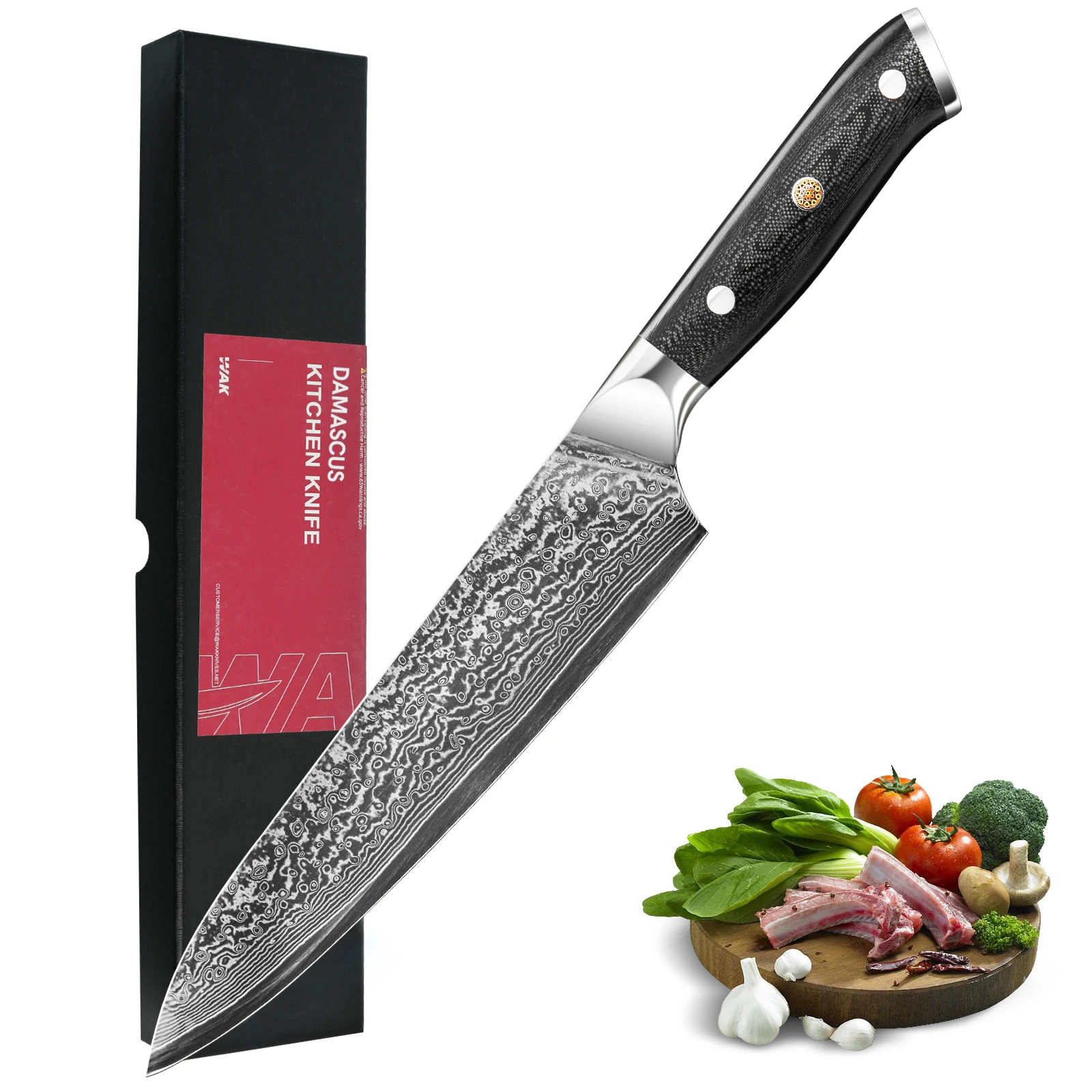Damascus VG10  Chef Knife Sets Unique Handle Professional 8 Inch Japanese Carbon Stainless Steel Kitchen Chef Knives Set